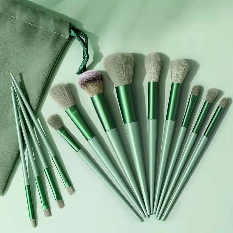 13 Pieces Makeup Brush Set Premium Quality, Strong Powder Grab | Quick-drying Ultra-soft Beauty Tools Portable Makeup Brush Set