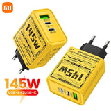 Xiaomi 145W Ultra Fast Charging 3-Ports PD USB Mobile Phones Charger EU/US/UK Plug Wall Adapter For iPhone Samsung Huawei NEW