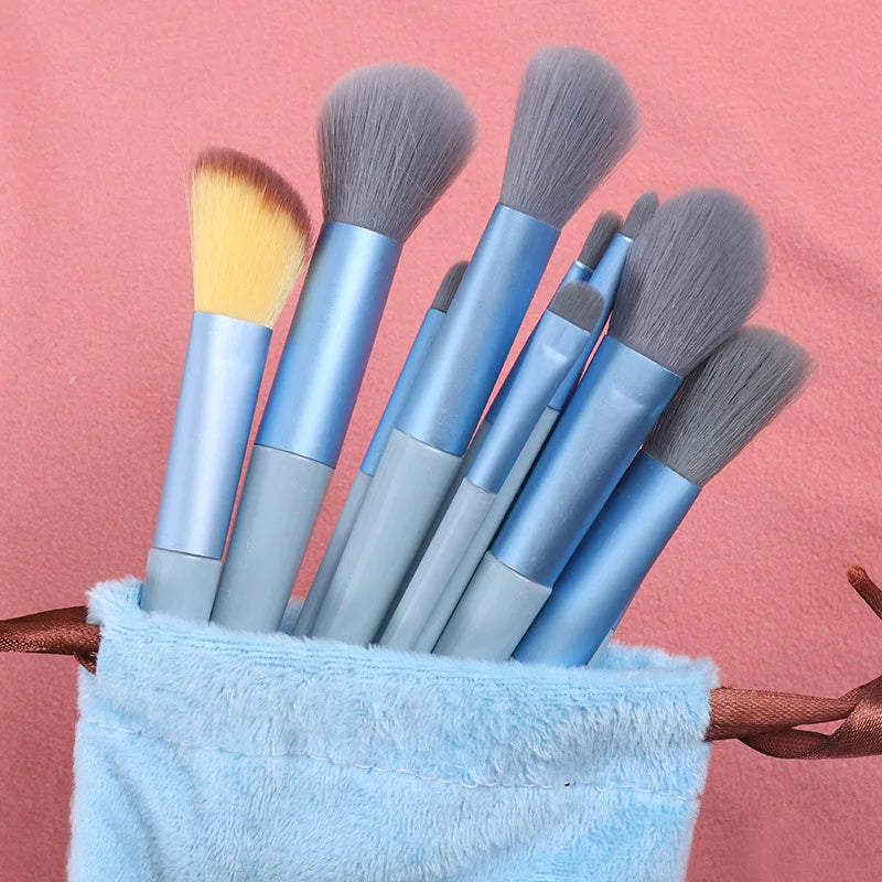 13 Pieces Makeup Brush Set Premium Quality, Strong Powder Grab | Quick-drying Ultra-soft Beauty Tools Portable Makeup Brush Set