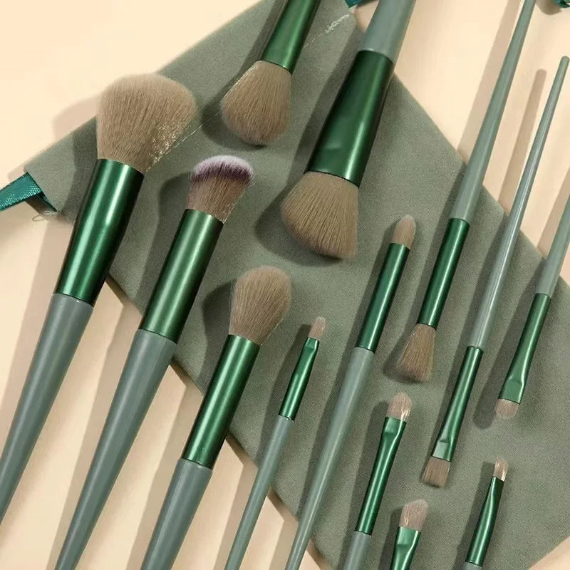 13 Pieces Makeup Brush Set Premium Quality, Strong Powder Grab | Quick-drying Ultra-soft Beauty Tools Portable Makeup Brush Set