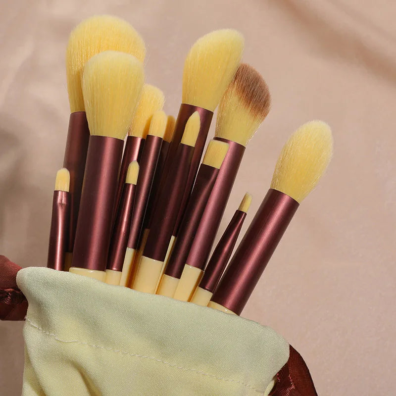 13 Pieces Makeup Brush Set Premium Quality, Strong Powder Grab | Quick-drying Ultra-soft Beauty Tools Portable Makeup Brush Set
