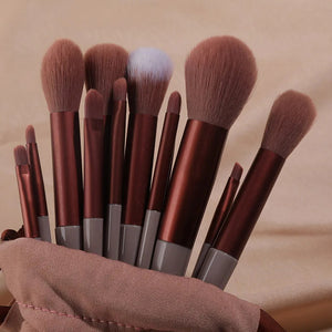 13 Pieces Makeup Brush Set Premium Quality, Strong Powder Grab | Quick-drying Ultra-soft Beauty Tools Portable Makeup Brush Set