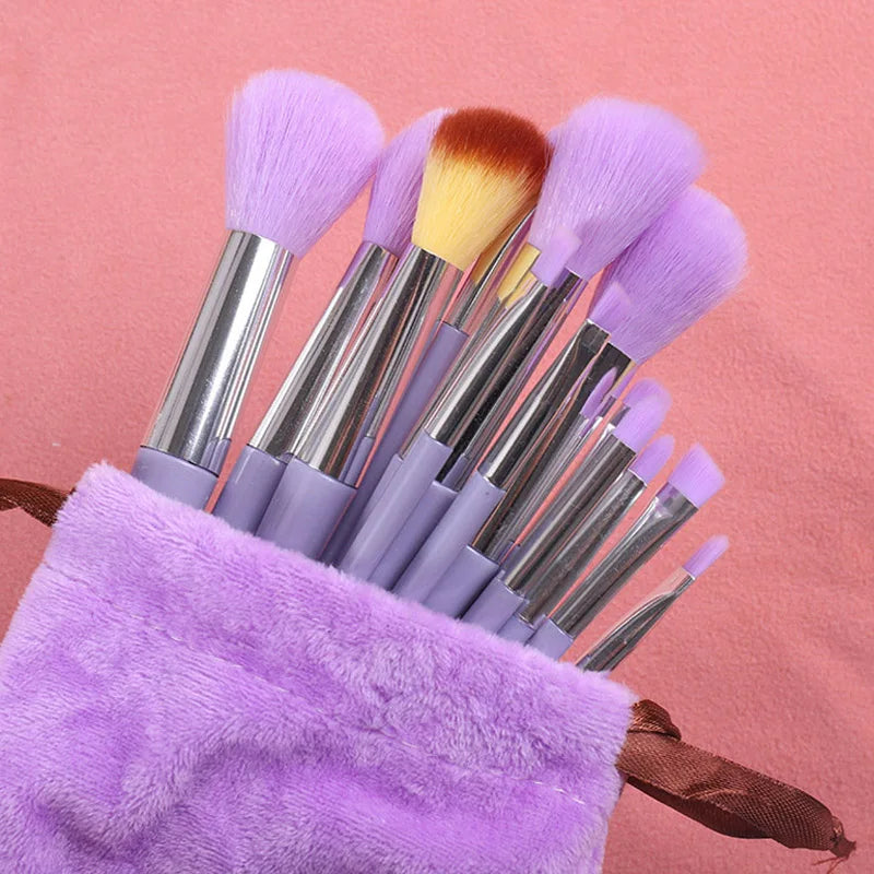 13 Pieces Makeup Brush Set Premium Quality, Strong Powder Grab | Quick-drying Ultra-soft Beauty Tools Portable Makeup Brush Set
